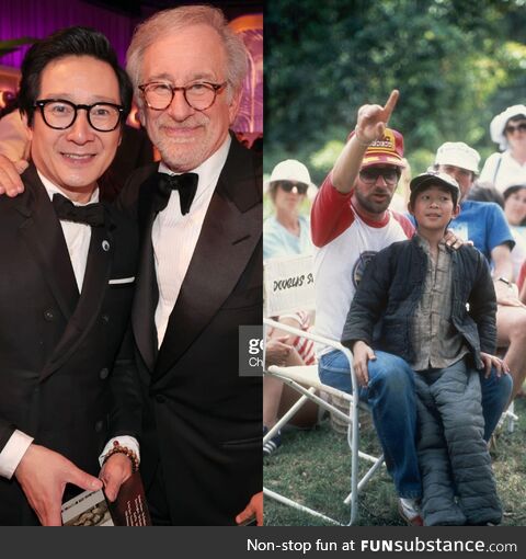 Steven Spielberg and Ke Huy Quan reunite after 39 years after winning at Golden Globes