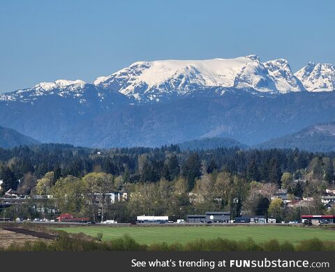 Comox Glacier on a bright sunny morning last week