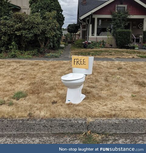 Cool it's free, but I couldn't get it to flush!