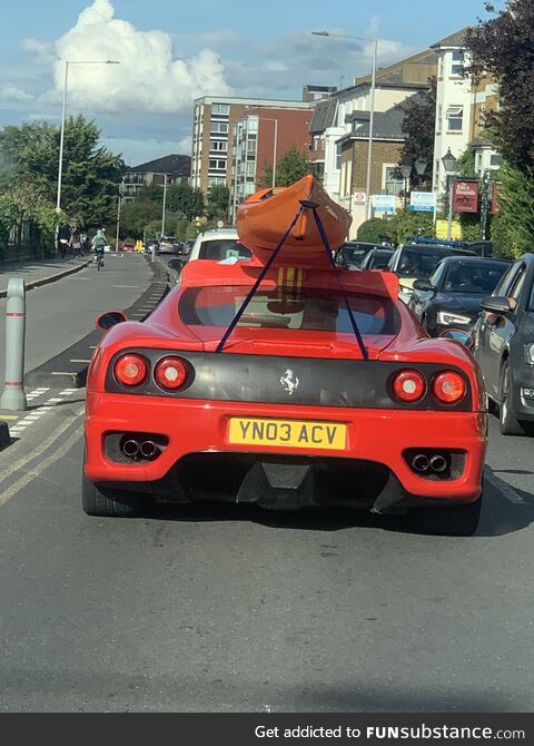 Why wouldn’t you use a Ferrari to transport a kayak