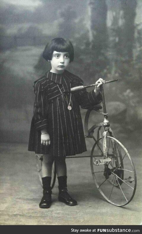 Girl with a bike, 1890