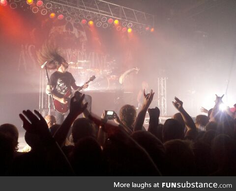 Surprisingly good cell phone picture I took at a metal show in 2010