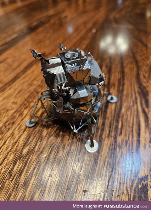 I finished my model of the lunar module the day the new lunar astronauts were announced