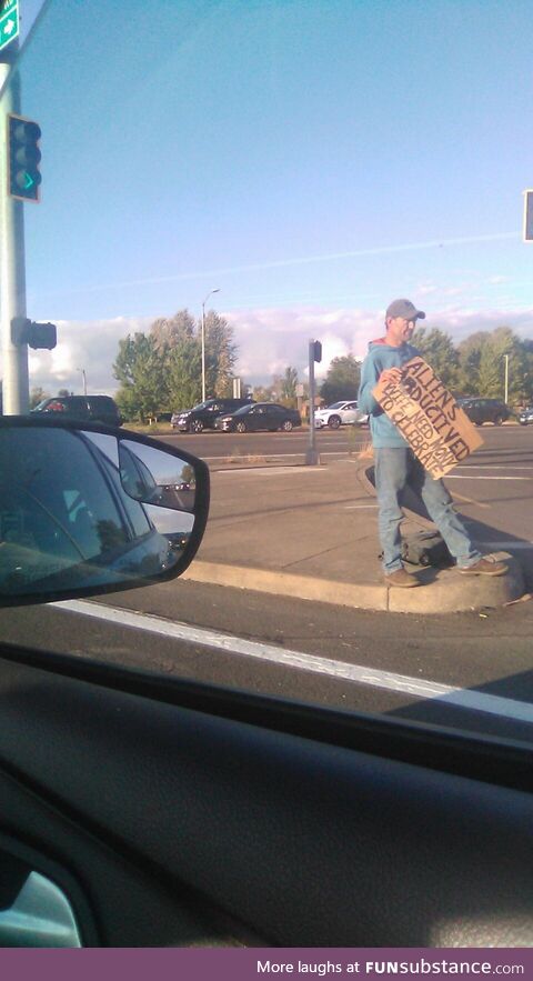 (OC) Taken last year in Salem, Oregon. [Aliens abducted wife. Need money to celebrate]