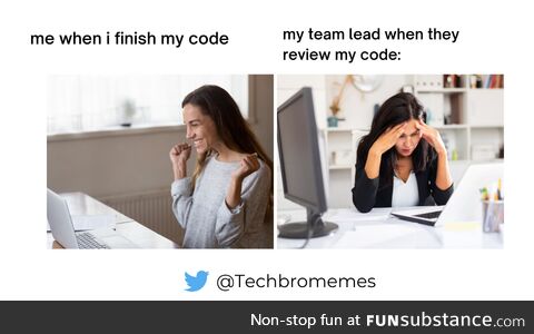 Team lead reviewing my code