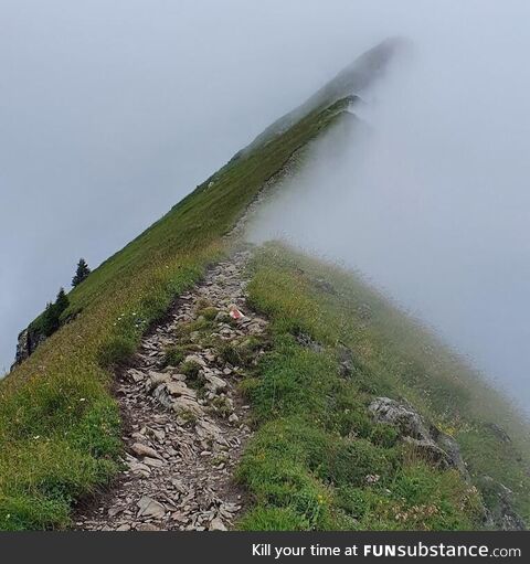 Hiking into the void - Hardergrat, Berner Oberland, Switzerland