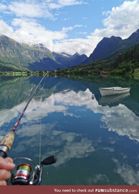 [OC] Fishing in Olden, Norway