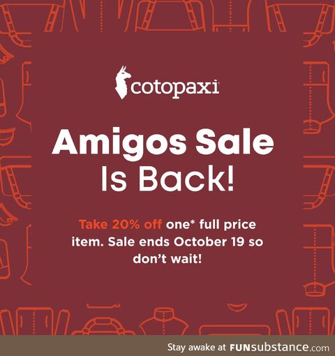 The Amigos Sale is back just in time for fall! Use code AMIGOS20 at checkout to take 20%