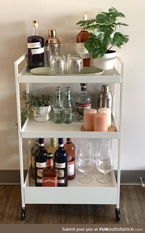 Me and my roommates bar cart