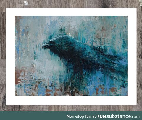 My painting of a raven