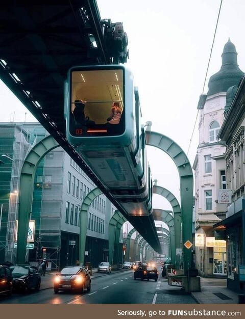 Wuppertal's Suspension railway(monorail), Germany