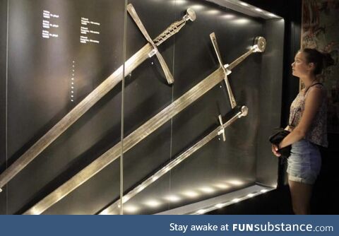 Massive swords of Hungarian origin dating back to the 14th century are now on display at
