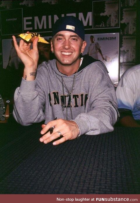 A Photo of Eminem Smiling