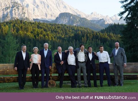 A somewhat different official G7 group photo
