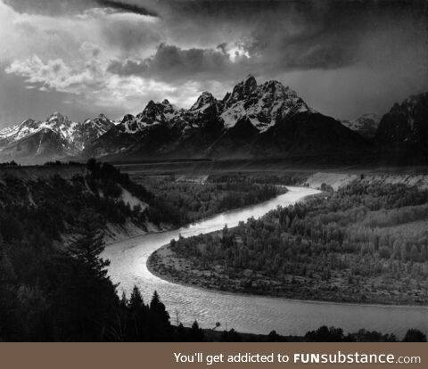 The Tetons - Snake River, a 1942 photograph by Ansel Adams