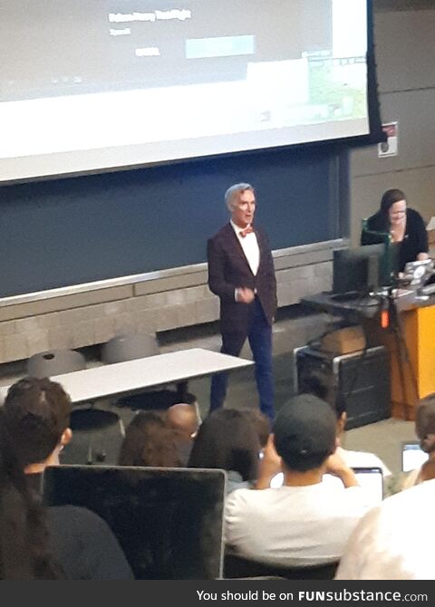 Bill Nye taught my Astronomy lecture yesterday!