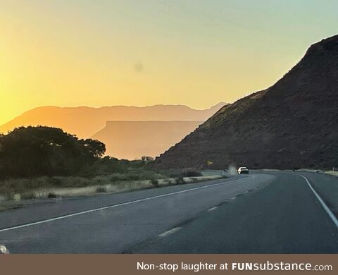 From the passenger seat driving through Utah