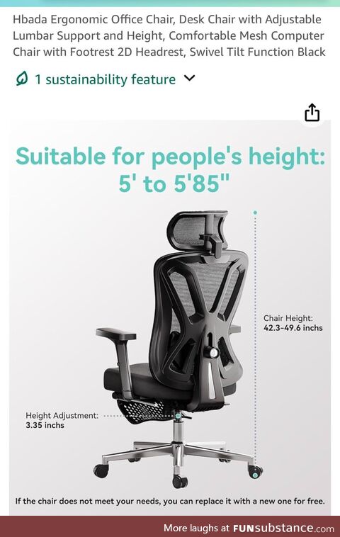 Oh good, Suitable for those between 5 and 12 feet tall