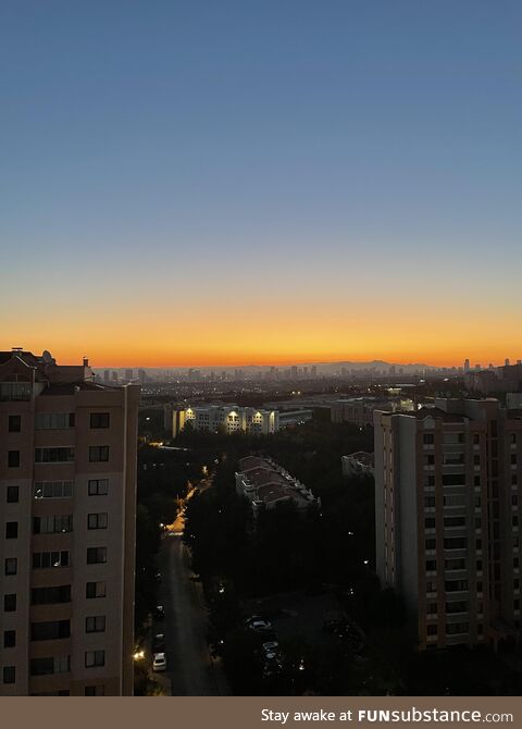 Havent seen a sunrise like this, just look how these layers-view from my balcony in