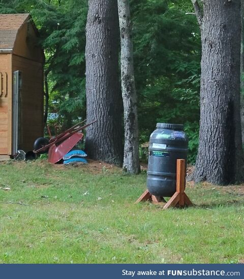 My neighbor's compost bin looks ready to help save the galaxy