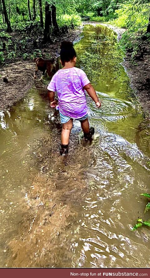 My granddaughter love’s walking in the woods with me. “PRICELESS “