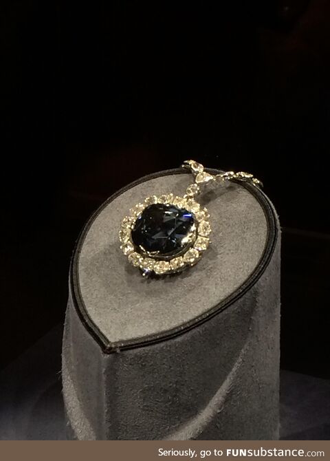 The Hope Diamond in the Natural History Museum, Washington, DC