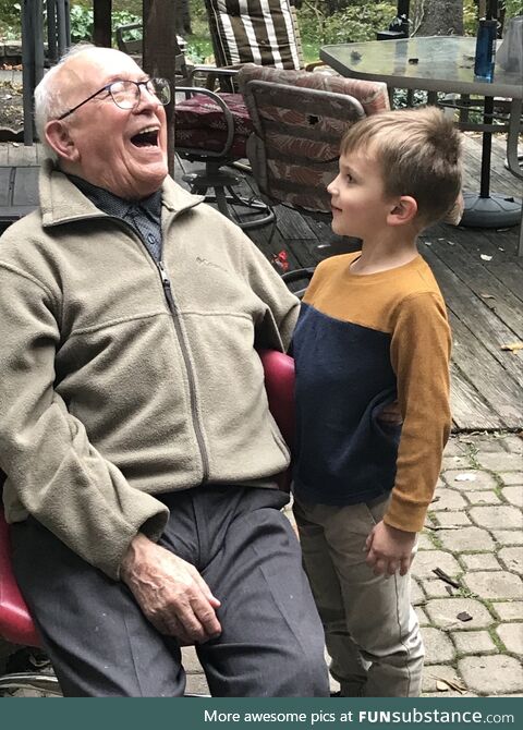 My 5 year old nephew and my 95 year old grandfather