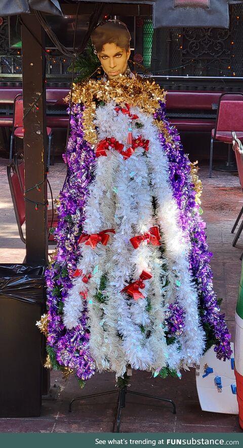 The tree at my local bar. Merry Prince'Mas!