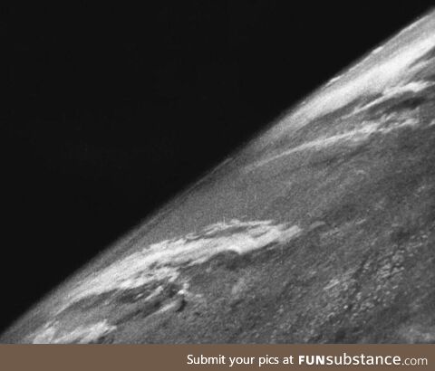 First ever image of space from a US-captured German V2 rocket, 1946