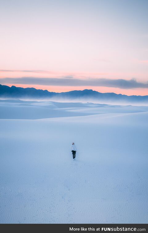 Photo my friend took of me at the white sands national park