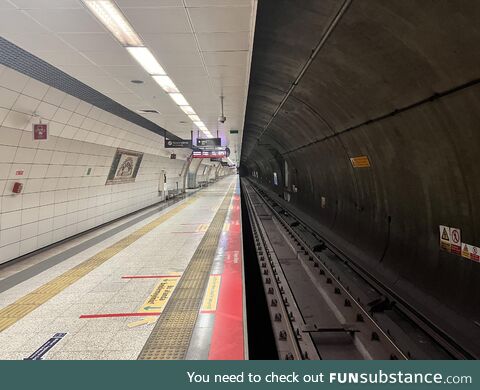 Picture I took in Istanbul subway, looks like a represantation of parallel universes