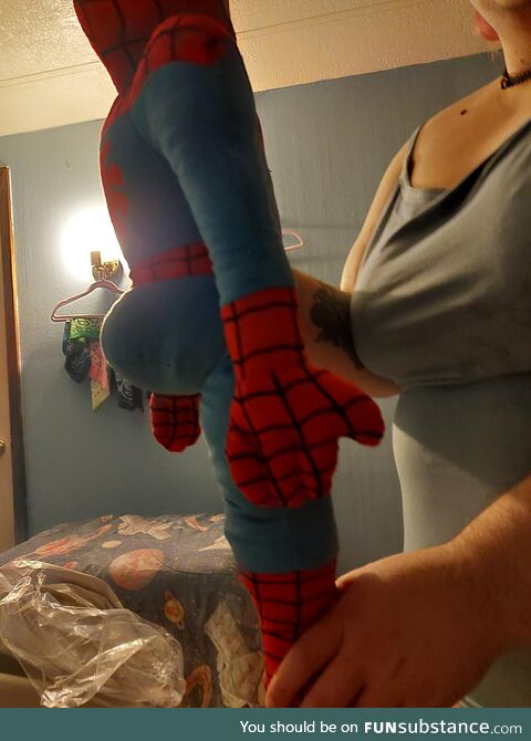 Not sure where this belongs, but Spiderman has one hell of an ass(my girlfriend got this