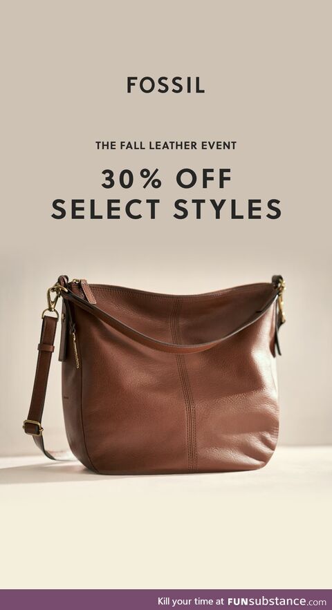 You don't want to miss this fall leather event: Select full-price styles are 30% off for