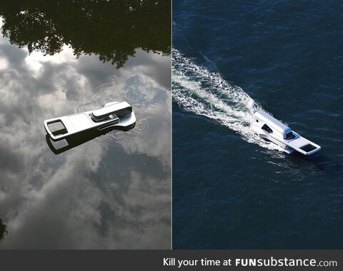 Japanese Designer creates Giant Zipper Boat to make it look like he's Opening the Water