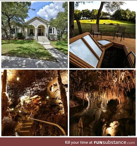 This house in San Antonio comes with it's own cavern
