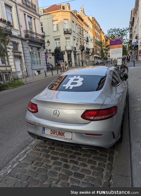 Vanity license plates are expensive and rare in Brussels. This car leaves me puzzled