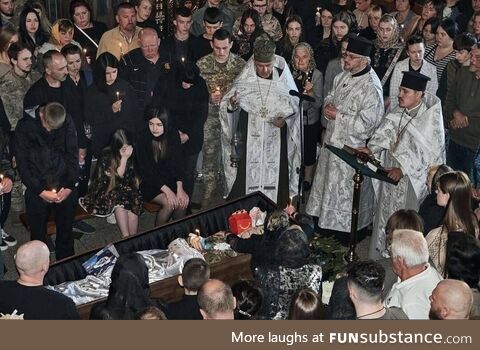 Ukrainian soldier's funeral