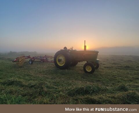 [OC] Sunrise on the Farm