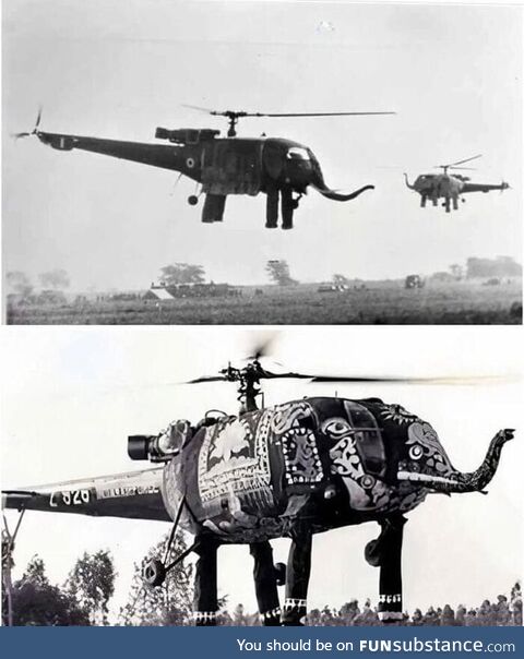 Elecoptors: Indian Army had flying elephant helicopters in the seventies