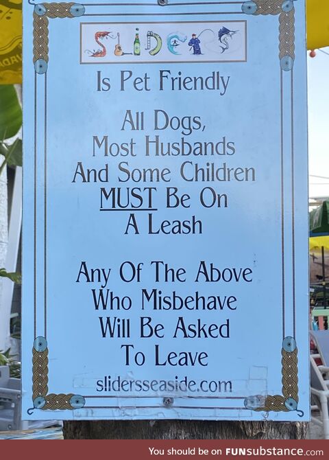 This resteraunt near Fernandina Beach had this sign