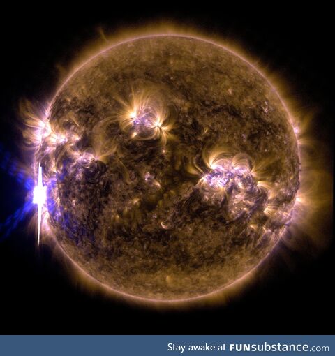 Solar flare erupting on the sun [nasa]