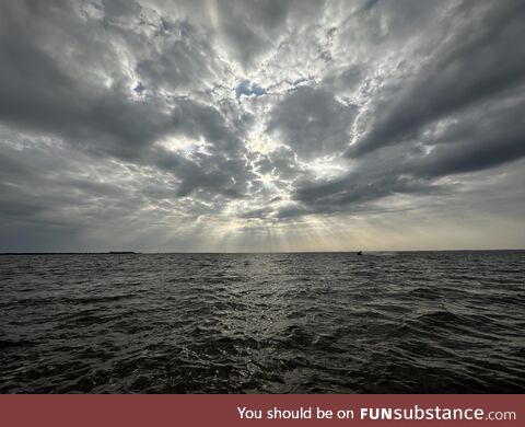 ITAP: Sun through the clouds in Lake Erie