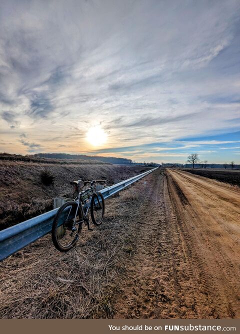 Golden hour on the gravel bike