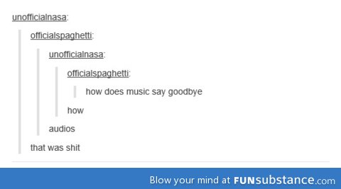 How does music say goodbye?
