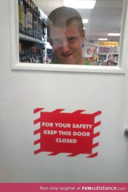 Keep this door closed