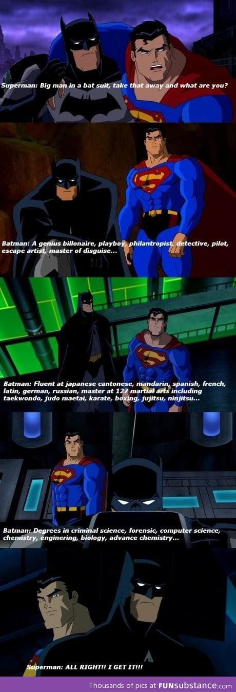 Why I like batman more than superman