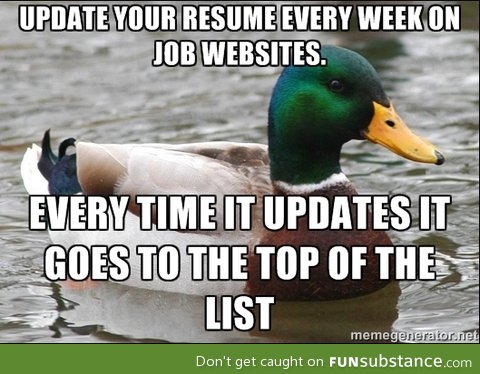 When looking for a job
