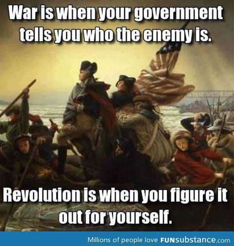 Difference between war and revolution