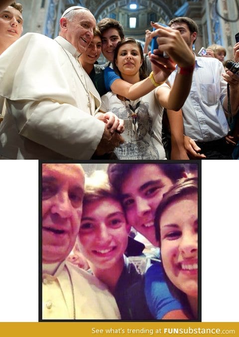 Selfie with the pope