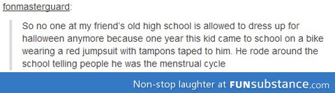 Menstrual cycle costume